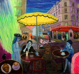 Marika Kaarna: Tulta, 2026, akryyli ja öljy kankaalle, 130cm x 140cm