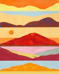 Ilari Hautamäki: Terra Incognita 1, 2026, akryyli, öljyväri ja öljyliitu kankaalle, 100 x 80 cm